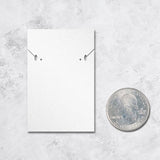 Shimmer White Custom Necklace and Earring Card 2" x 3"