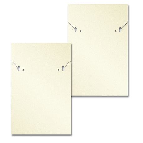 Shimmer White Gold Custom Necklace and Earring Card 2" x 3"