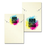Shimmer White Gold Custom Necklace and Earring Card 2" x 3"