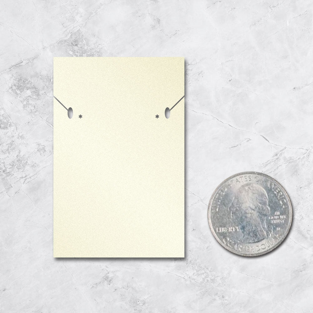 Shimmer White Gold Custom Necklace and Earring Card 2" x 3"