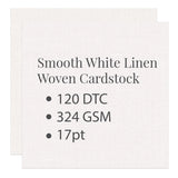 2" Square Hang Tag – Square Corners Woven Linen White