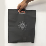 12" x 15" Black Reusable Handle Gift Grocery Shopping Bags