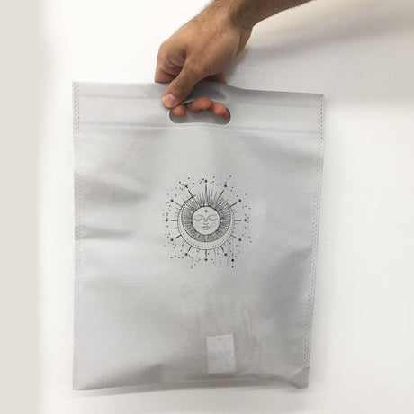12" x 15" Grey Reusable Handle Gift Grocery Shopping Bags