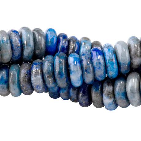 Denim Lapis Thin Rondelle Beads 2x6mm | Natural Pakistan Gemstone Strand