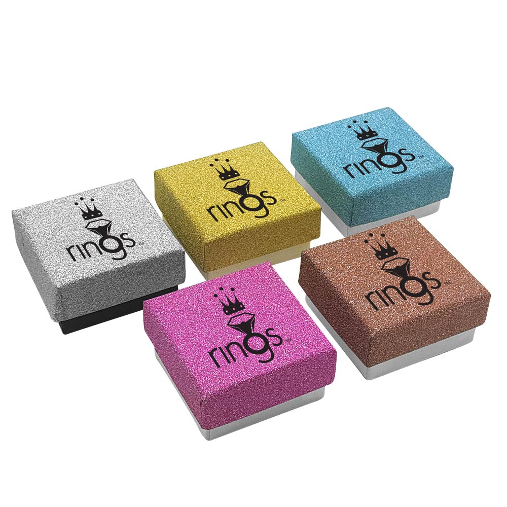 Multi-Color Foam Jewelry Ring Insert Dazzle Gift Boxes  