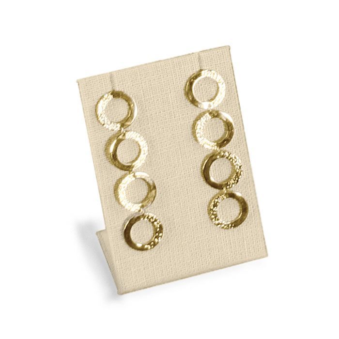 Beige Linen Jewelry Earring / Pendant Stand