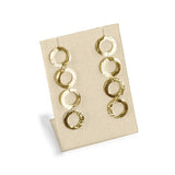 Beige Linen Jewelry Earring / Pendant Stand
