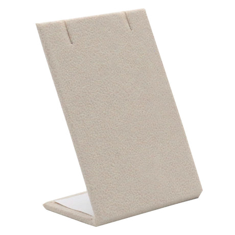Beige Faux Suede Jewelry Earring / Pendant Stand