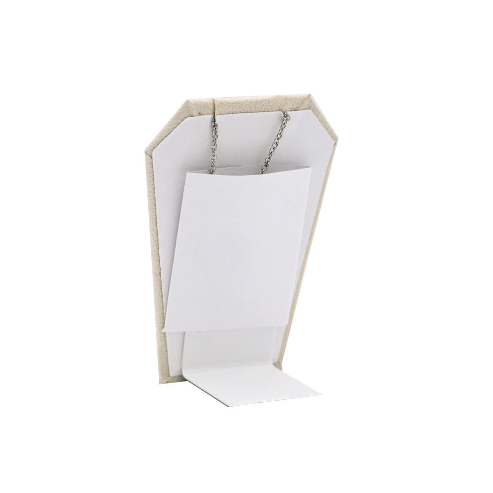 Beige Faux Suede Jewelry Earring / Pendant Stand