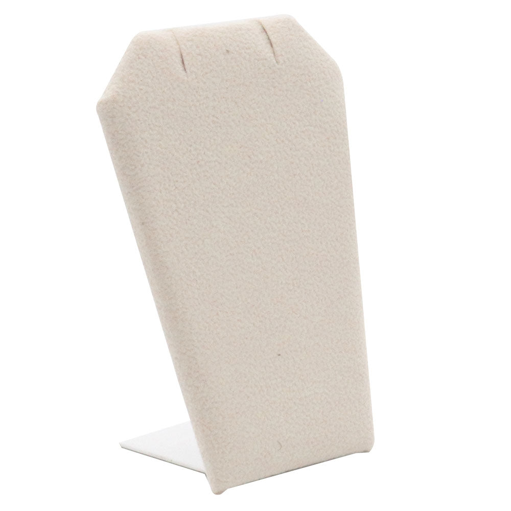 Beige Faux Suede Jewelry Earring / Pendant Stand