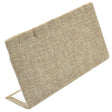 Brown Burlap Jewelry Earring / Pendant Stand, Holds 3 Pairs