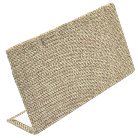 Brown Burlap Jewelry Earring / Pendant Stand, Holds 3 Pairs