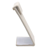 Beige Faux Suede Jewelry Earring Stand 