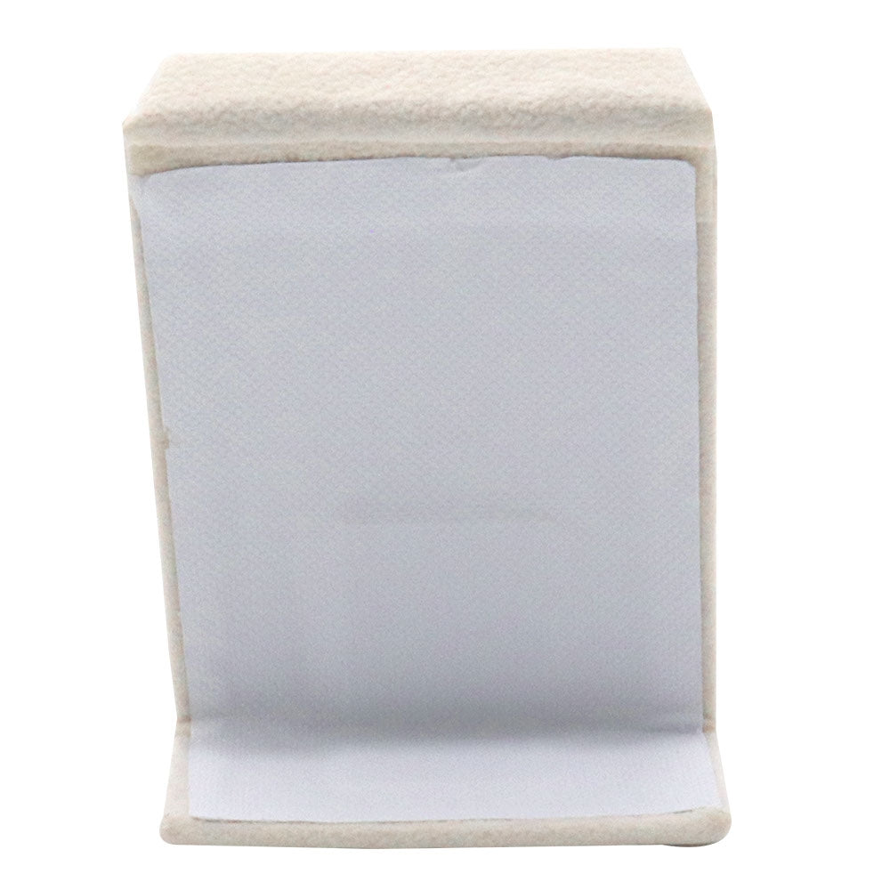 Beige Faux Suede Jewelry Earring Stand 