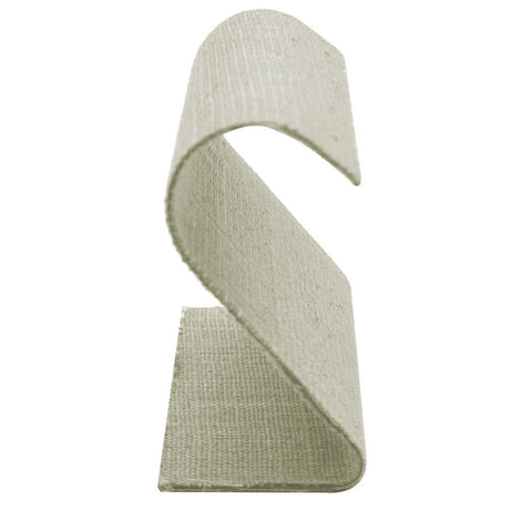 Grey Linen Curved Jewelry Earring Stand, Holds 2 Pairs