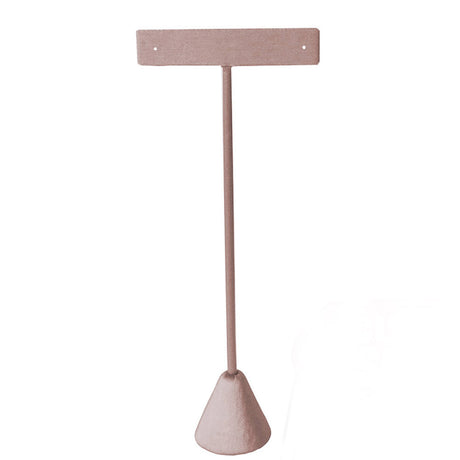 Champagne Pink Leatherette Jewelry Earring T Stand, 6-3/4" Tall