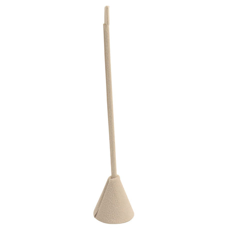 Beige Faux Suede Jewelry Earring T Stand, 6-3/4" Tall
