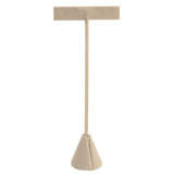 Beige Faux Suede Jewelry Earring T Stand, 6-3/4" Tall