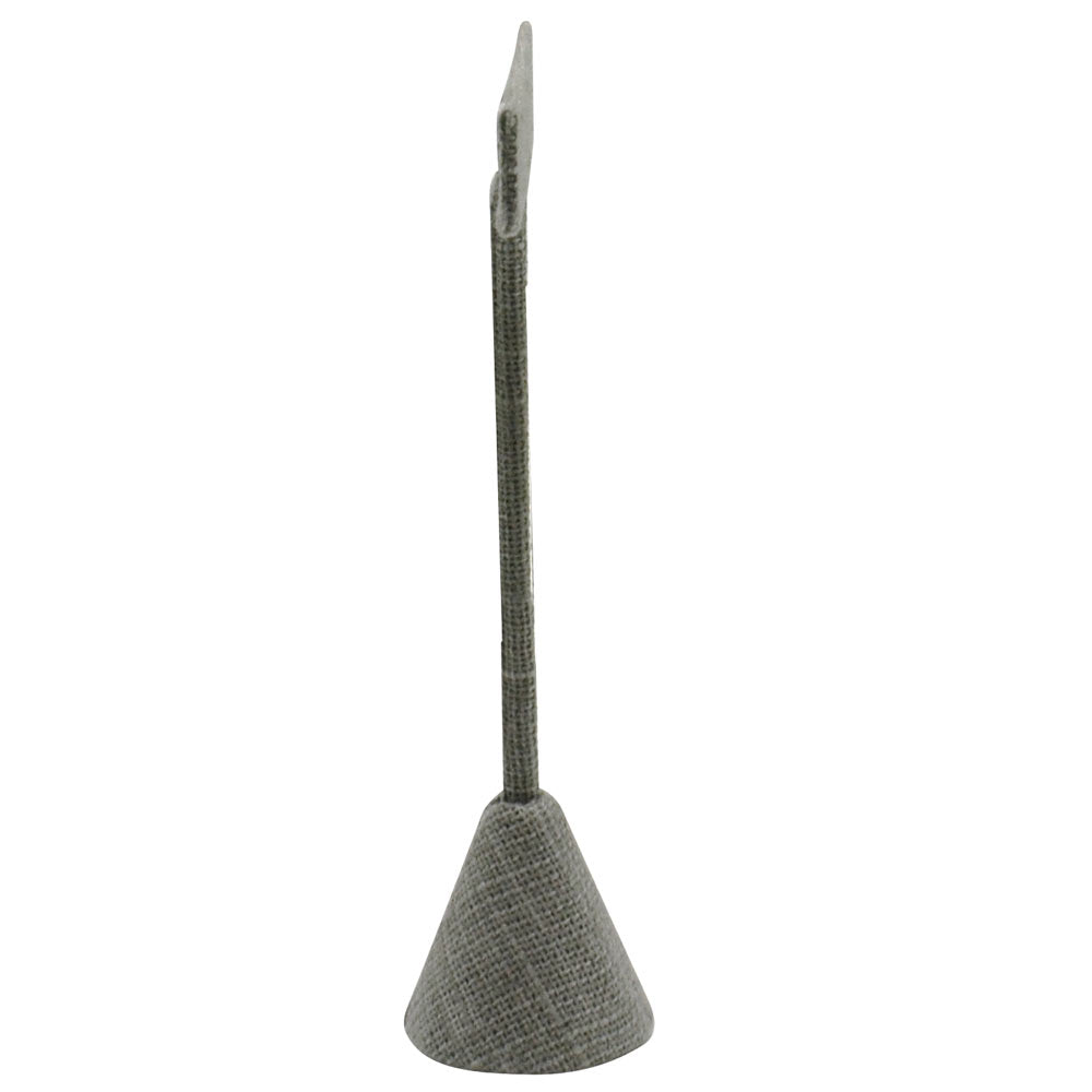 Grey Linen Jewelry Earring T Stand, 5-3/4" Tall