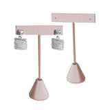 Champagne Pink Leatherette Jewelry Earring T Stand, 3-1/2" Tall