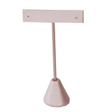 Champagne Pink Leatherette Jewelry Earring T Stand, 3-1/2" Tall