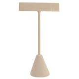 Beige Faux Suede Jewelry Earring T Stand, 4-3/4" Tall