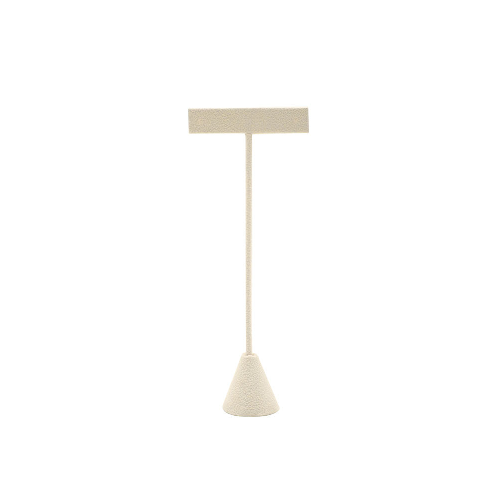 Beige Faux Suede Jewelry Earring T Stand, 4-3/4" Tall