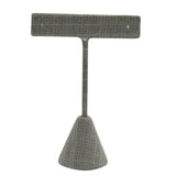 Grey Linen Jewelry Earring T Stand, 4-3/4" Tall