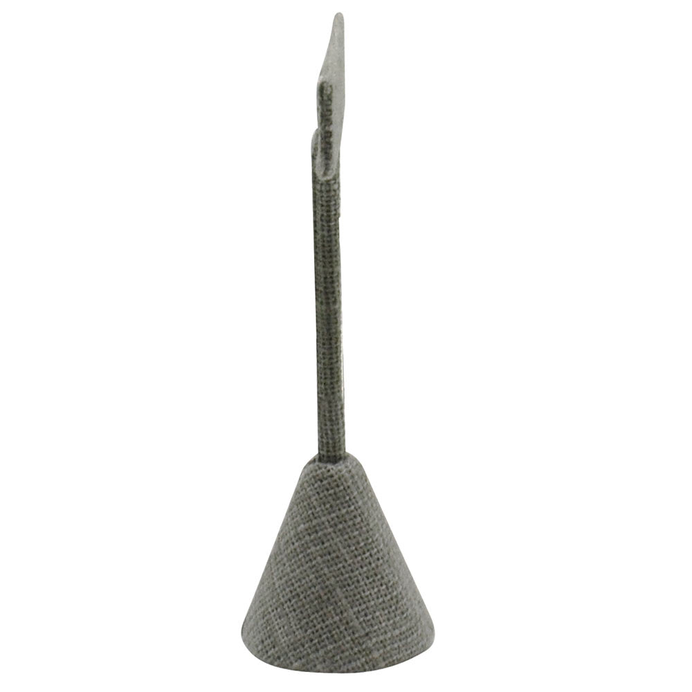 Grey Linen Jewelry Earring T Stand, 4-3/4" Tall