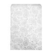 White and Silver Paisley Gift Shopping Bags, 100 Per Pack, 6" x 9"