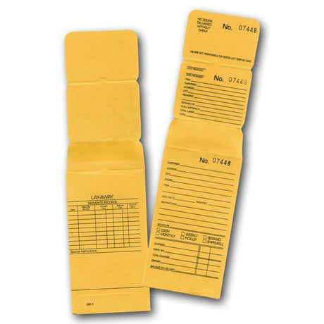 Jewelry Layaway Envelopes Kraft