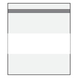 2" x 2" Zipper Lock Plastic Poly Bags with White Write On Label, 100 Bags
