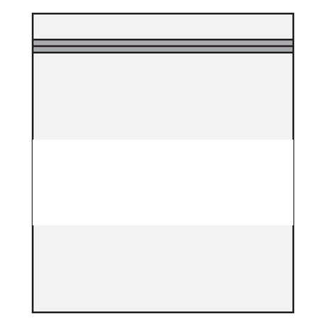 2" x 2" Zipper Lock Plastic Poly Bags with White Write On Label, 100 Bags