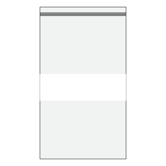 3" x 5" Zipper Lock Plastic Poly Bags with White Write On Label, 100 Bags