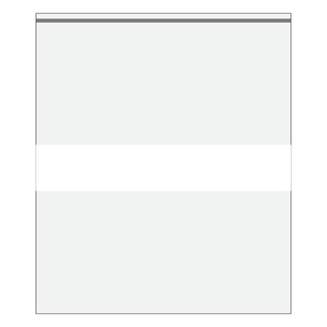 6" x 9" Zipper Lock Plastic Poly Bags with White Write On Label, 100 Bags