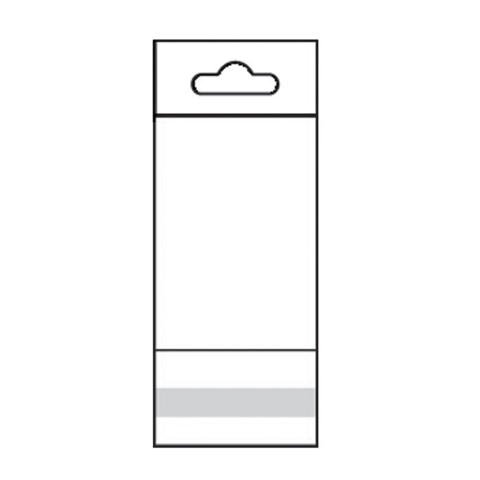 Clear Hanging OPP Bag  2" x 3"