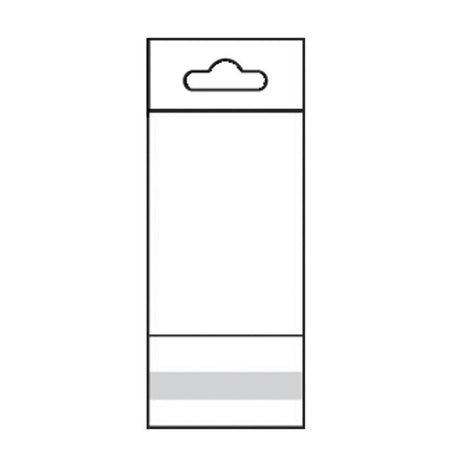 Clear Hanging OPP Bag  2" x 3"