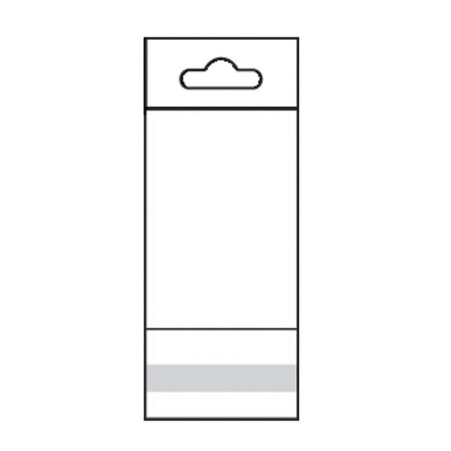 Clear Hanging OPP Bag  2" x 3"