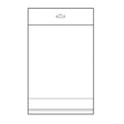 Clear Hanging OPP Bag  8" x 10"