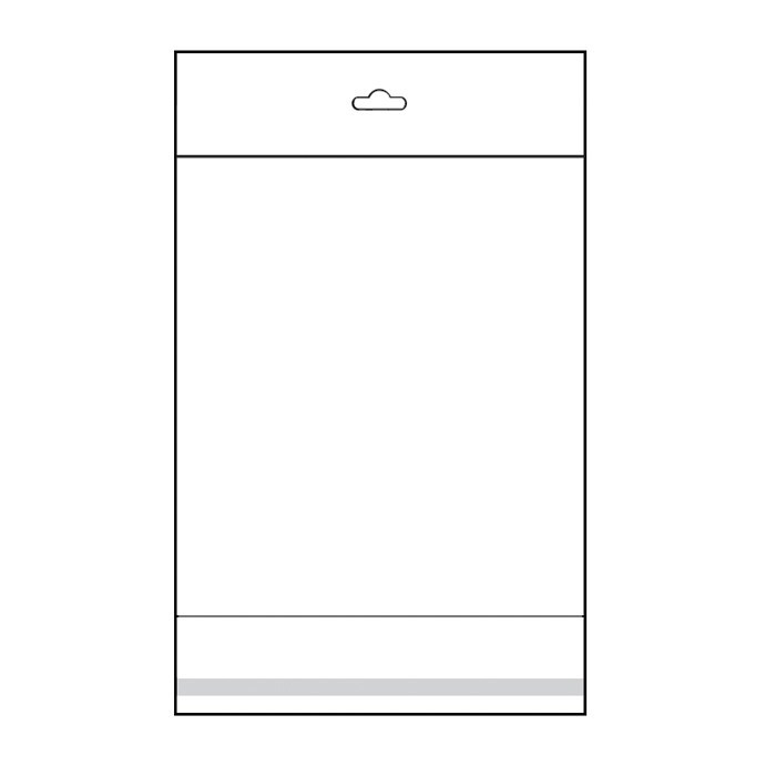 Clear Hanging OPP Bag  8" x 10"