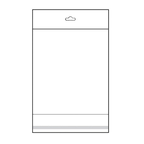 Clear Hanging OPP Bag  8" x 10"