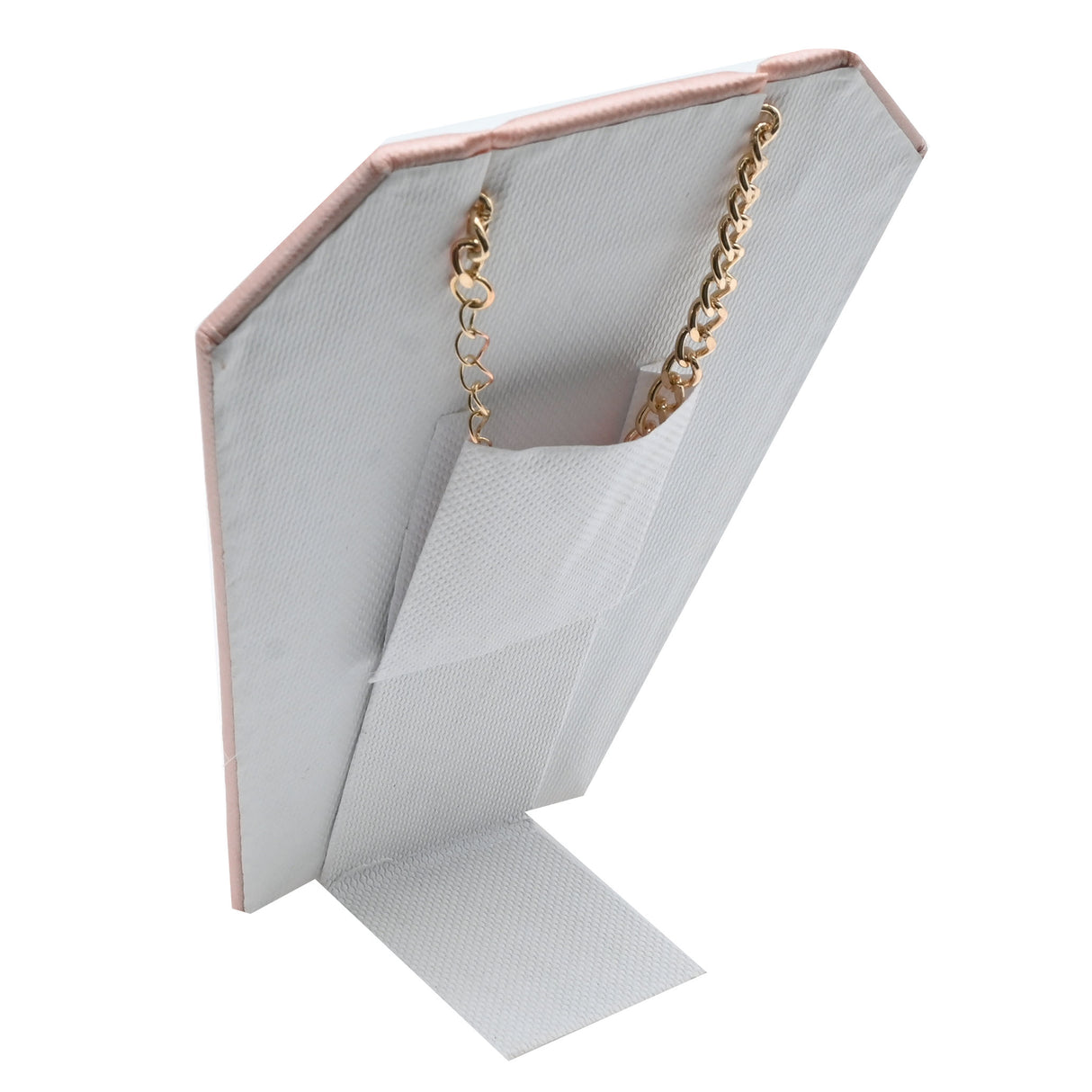 Champagne Pink Leatherette Earring / Pendant Stand - 4-3/4" Tall
