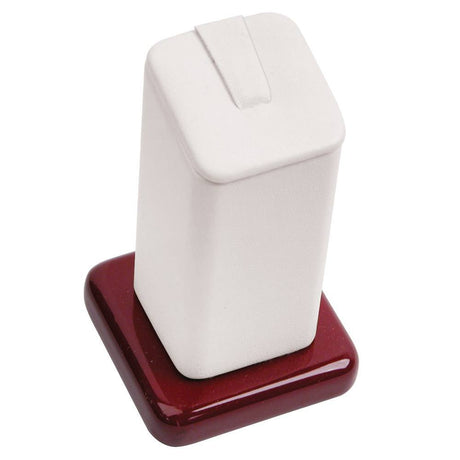Red Rosewood Jewelry Ring Display Stand, 3" Tall
