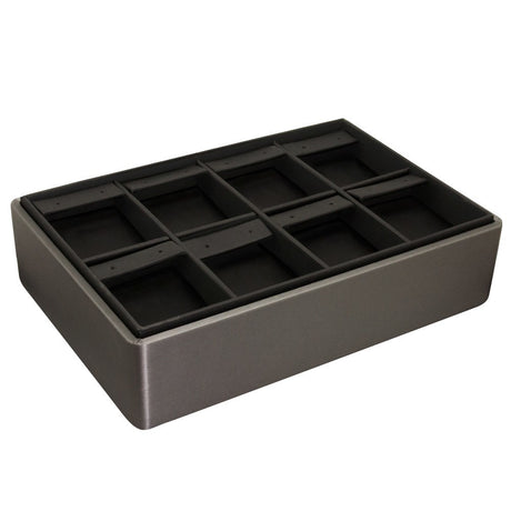 Steel Grey Leatherette Jewelry Earring Display Tray 