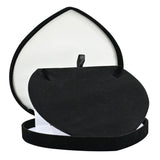 Black Flocked Velour Jewelry Necklace Boxes 