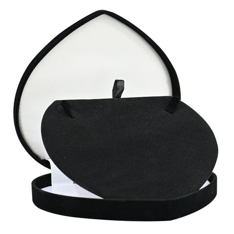 Black Flocked Velour Jewelry Necklace Boxes 