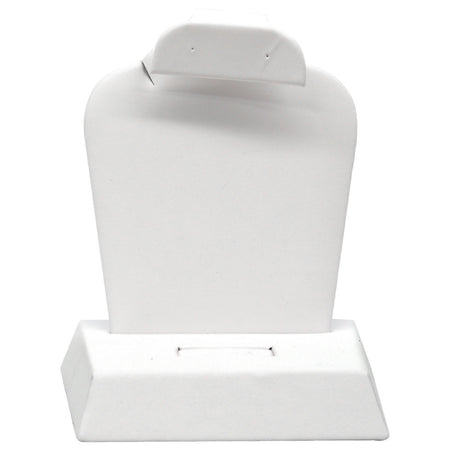 White Leatherette Jewelry Earring / Pendant / Ring Combination Stand