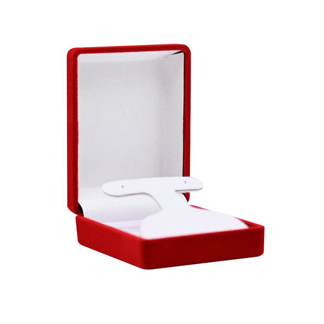 Red Flocked Velour Jewelry Earring T Insert Boxes