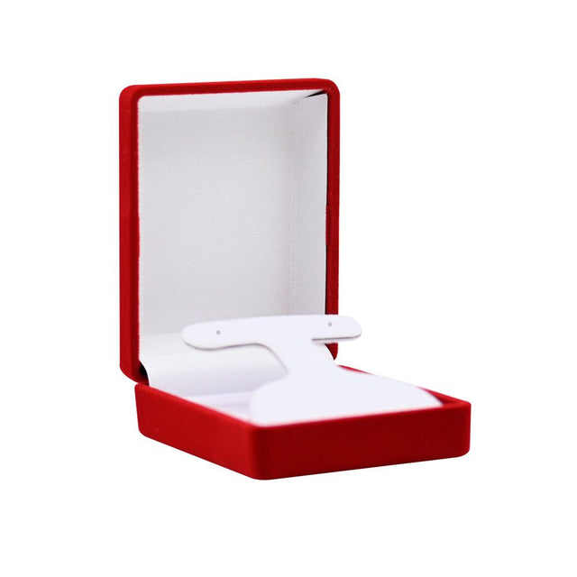 Red Flocked Velour Jewelry Earring T Insert Boxes