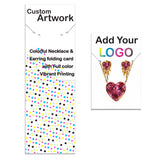 Gloss White Folding Necklace / Earring Card 2" x 6"
